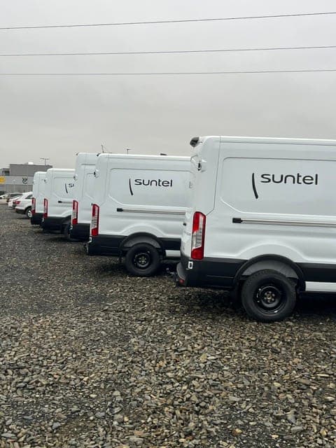 Reklamní polep flotila Suntel